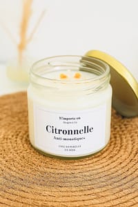 bougie Parfumée citronnelle anti moustique