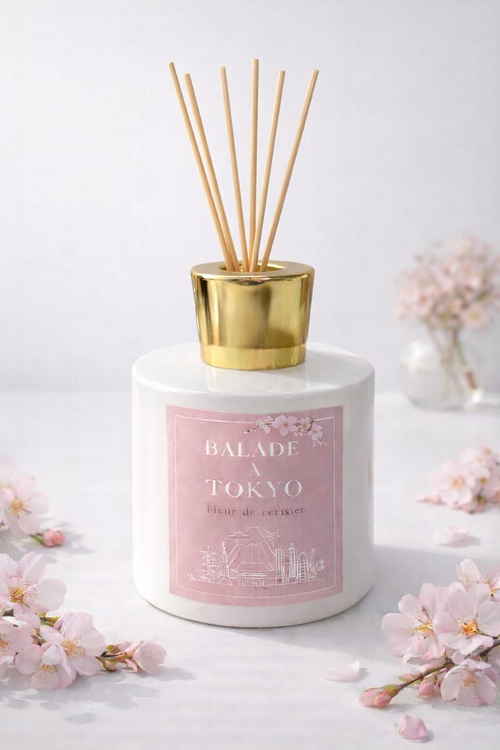 diffuseur parfum fleur de cerisier balade a tokyo parfum interieur