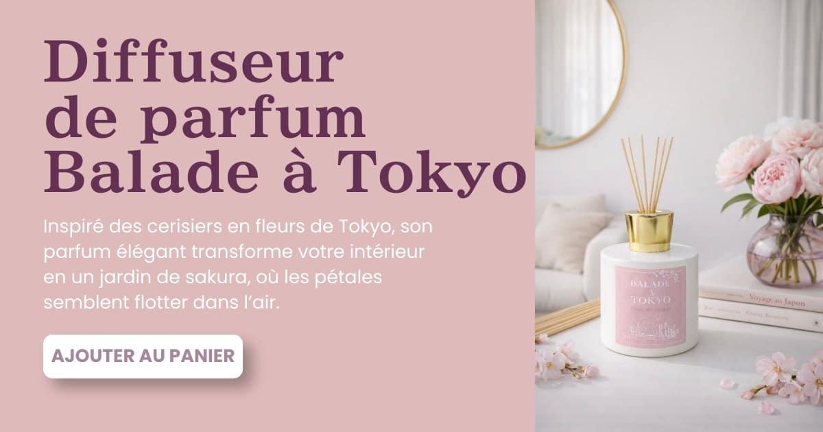 Diffuseur de parfum Balade à Tokyo - Recréer l’ambiance d’un Hanami chez soi – Votre propre jardin privée des cerisiers japonais Diffuseur de parfum Balade à Tokyo - Recréer l’ambiance d’un Hanami chez soi – Votre propre jardin privée des cerisiers japonais