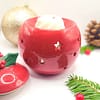 brule-parfum Boule noel rouge céramique ouvert