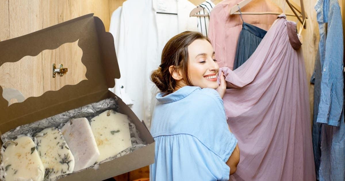 suspension parfumée en cire naturelle pour les armoires et placards à vêtements