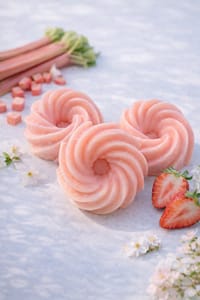 fondants parfumés fraise rhubarbe parfum fruité acidulé cire parfumée