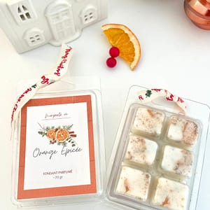 tablette fondante parfumée senteur orange épicée