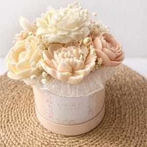 Bouquet éternel Blush cire vegetale.