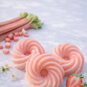 fondants parfumés fraise rhubarbe parfum fruité acidulé cire parfumée