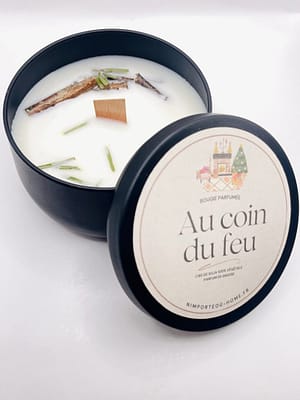 Bougie parfumée au coin du feu senteur Feu de bois