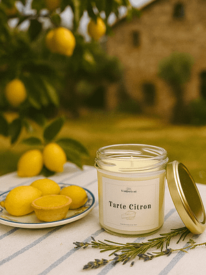 bougie bohème Parfumée tarte citron