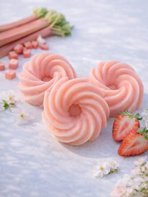 fondants parfumés fraise rhubarbe parfum fruité acidulé cire parfumée