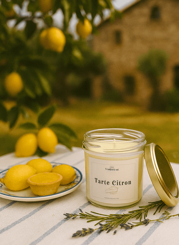 bougie bohème Parfumée tarte citron