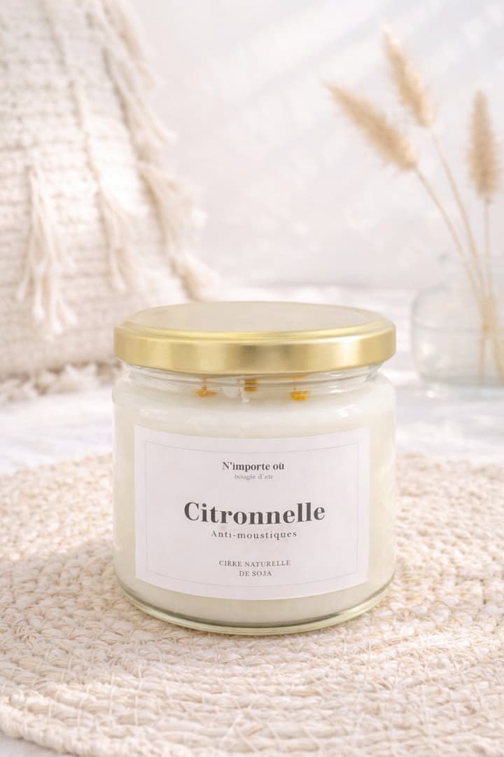 bougie citronnelle parfum frais cire vegetale collection boheme