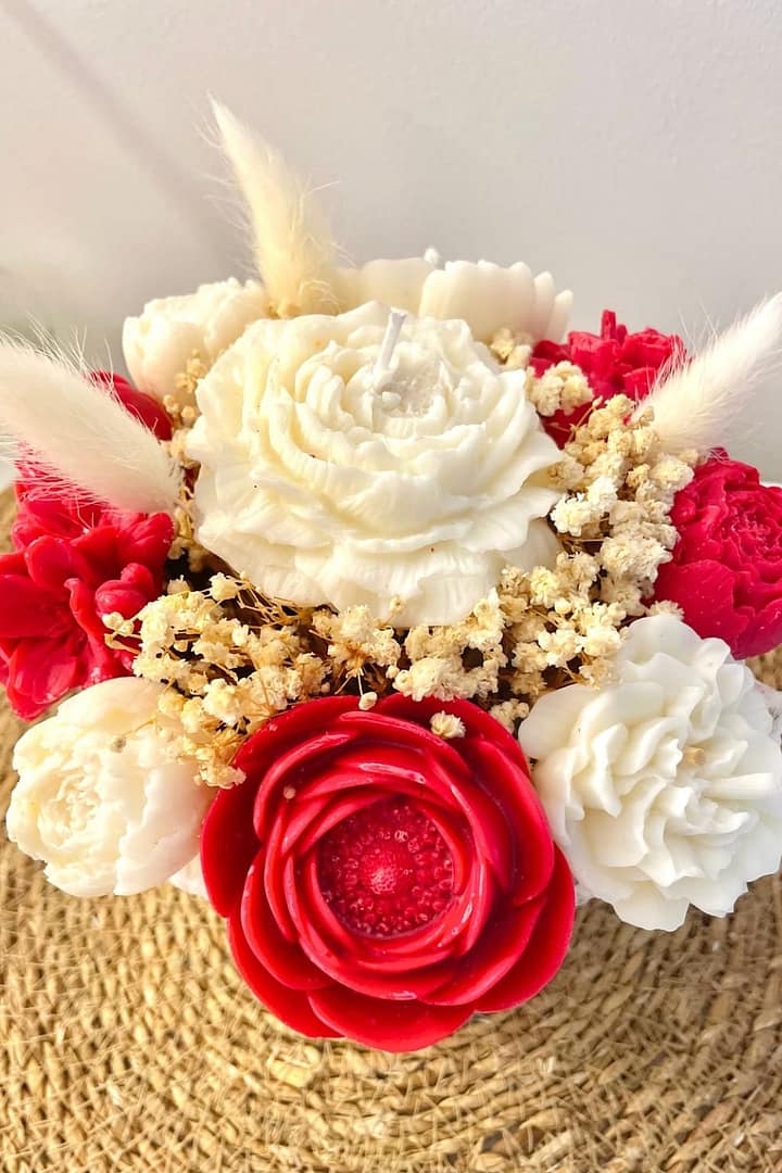 Bouquet Parfumé Éternel Célébration – Fleurs de Cire, Rose & Jasmin – Image 3