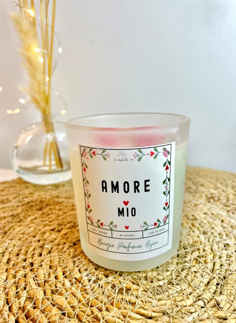 bougie parfumée bijou amore mio
