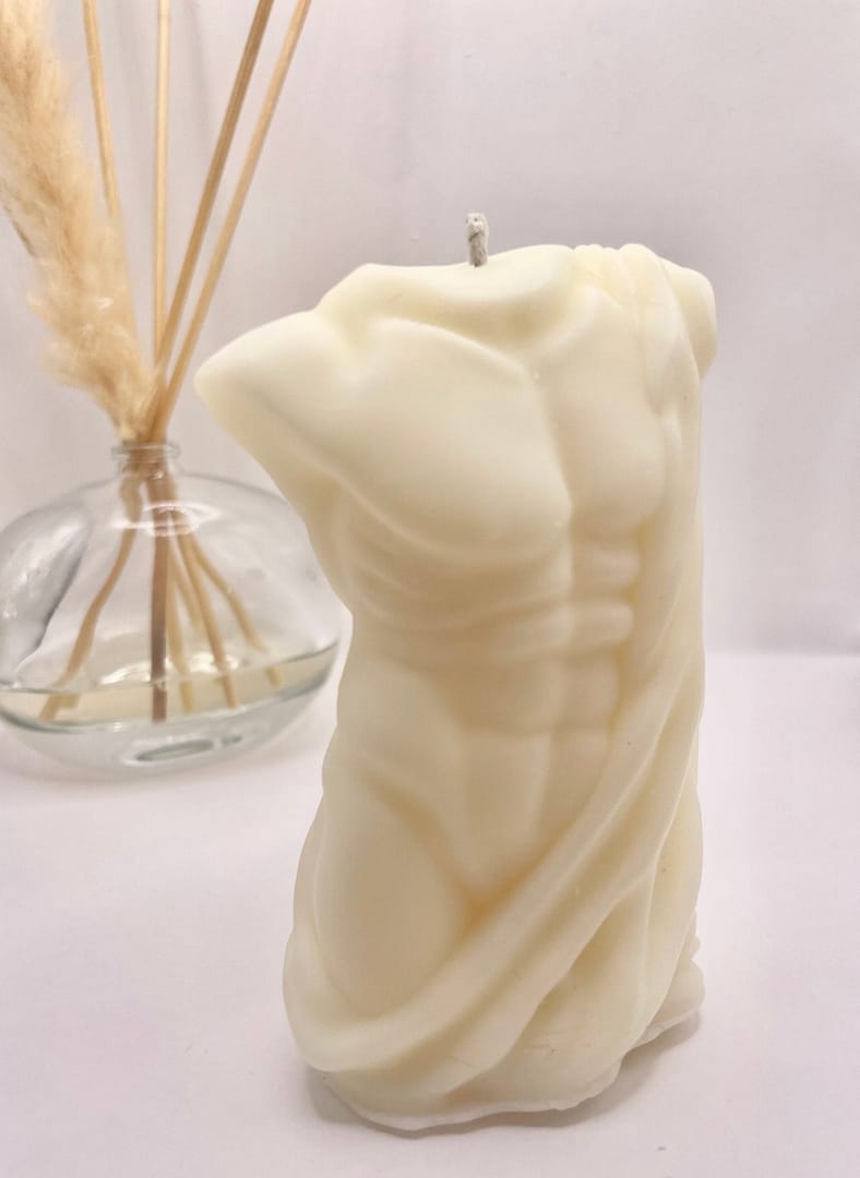 Bougie Sculpturale «Lueur Masculine » Parfum Fruit de la passion